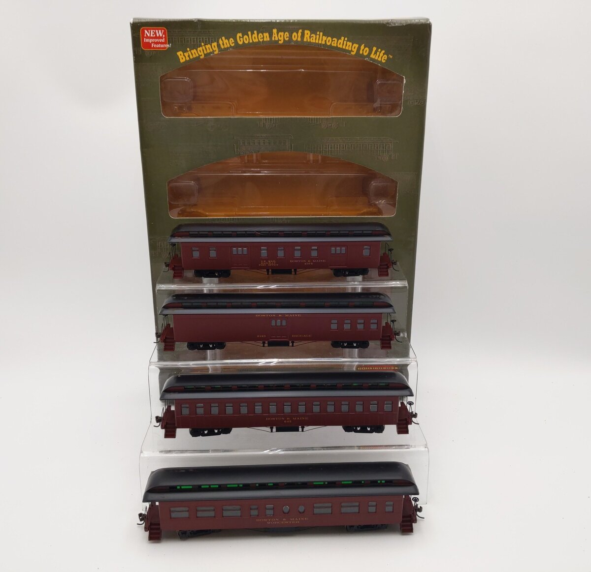 Roundhouse 84827 HO Scale Boston & Maine Overland Passenger Set (Set of 5) EX/Box