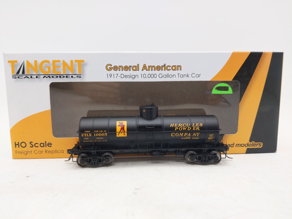 Tangent 19062-01 HO Scale UTLX Hercules Powder Tank Car #10665 EX/Box