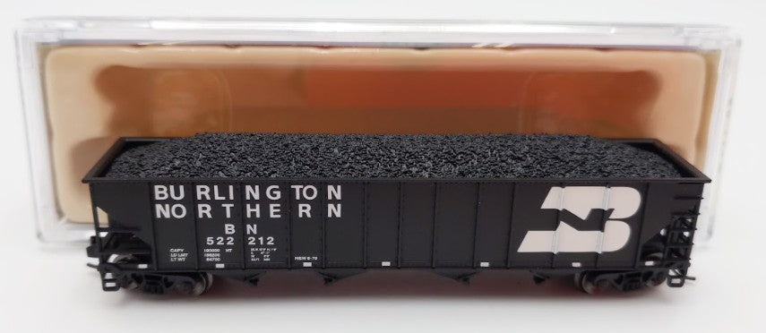 Trainworx Inc 2411-09 N Burlington Northern 100-Ton 4-Bay Hopper #522212 w Coal