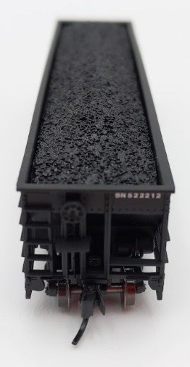 Trainworx Inc 2411-09 N Burlington Northern 100-Ton 4-Bay Hopper #522212 w Coal EX/Box