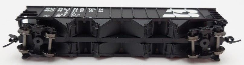 Trainworx Inc 2411-09 N Burlington Northern 100-Ton 4-Bay Hopper #522212 w Coal
