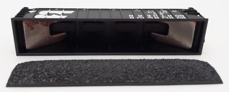 Trainworx Inc 2411-10 N Burlington Northern 100-Ton 4-Bay Hopper #522216 w Coal EX/Box