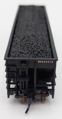 Trainworx Inc 2411-10 N Burlington Northern 100-Ton 4-Bay Hopper #522216 w Coal EX/Box