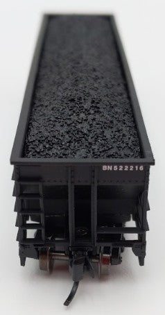 Trainworx Inc 2411-10 N Burlington Northern 100-Ton 4-Bay Hopper #522216 w Coal EX/Box