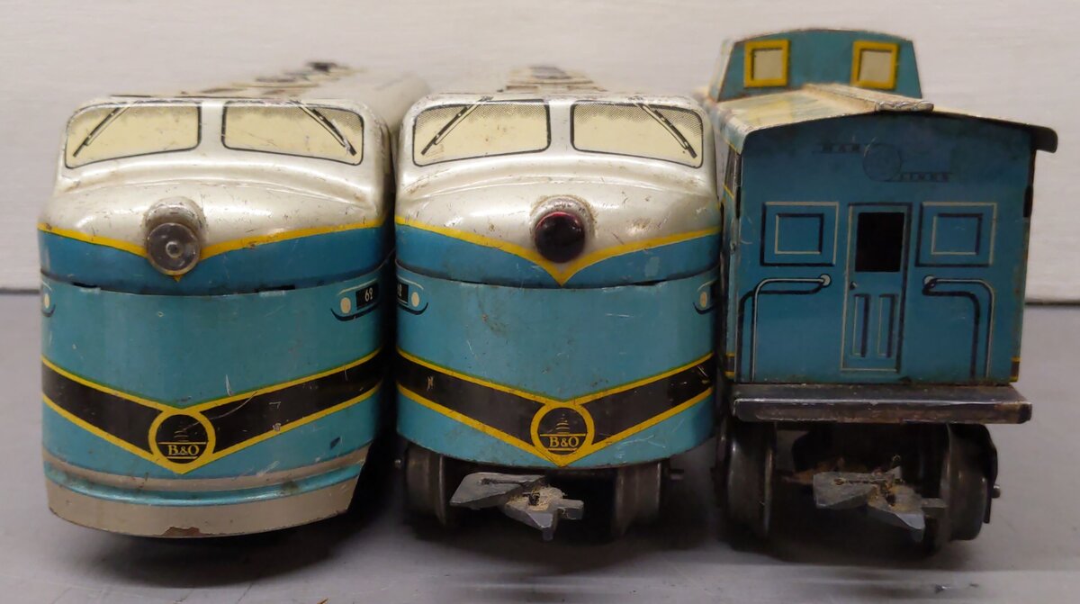 Marx Vintage O Baltimore & Ohio AA Set with Caboose #62, #C511