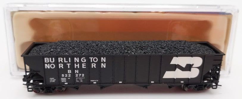 Trainworx Inc 2411-11 N Burlington Northern 100-Ton 4-Bay Hopper #522272 w Coal