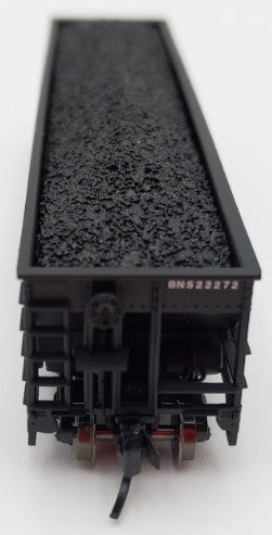 Trainworx Inc 2411-11 N Burlington Northern 100-Ton 4-Bay Hopper #522272 w Coal