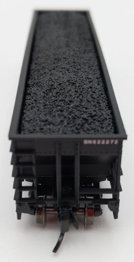 Trainworx Inc 2411-11 N Burlington Northern 100-Ton 4-Bay Hopper #522272 w Coal