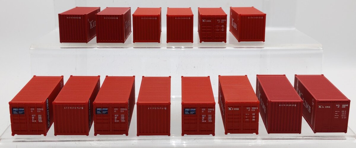 Walthers HO Scale 20' Corrugated Containers #933-1752,933-2002,933-2004 [14] EX