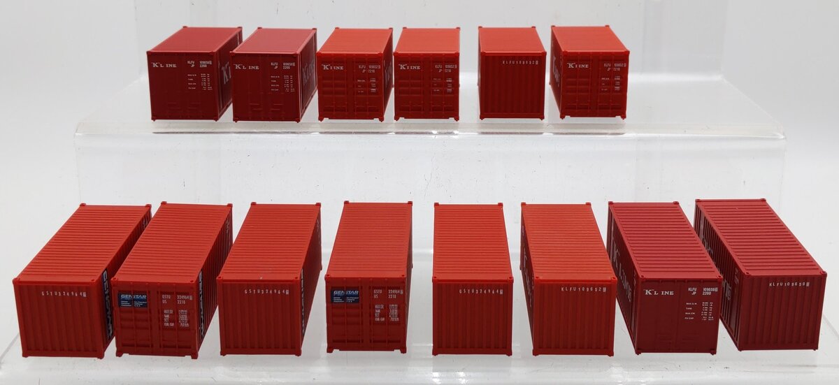 Walthers HO Scale 20' Corrugated Containers #933-1752,933-2002,933-2004 [14] EX