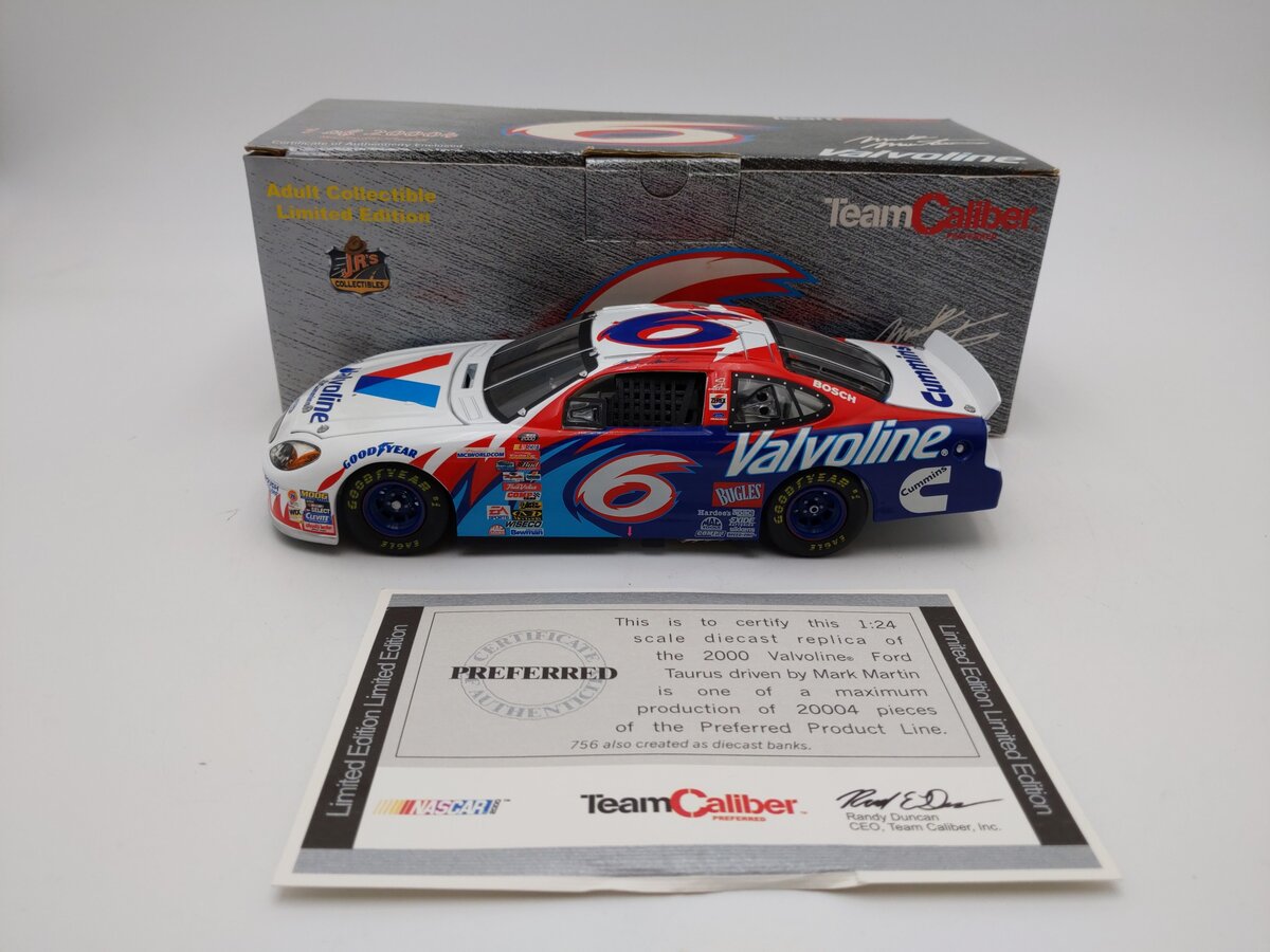 Team Caliber P062004VA 1:24 Diecast 2000 Ford Taurus #6 Mark Martin EX/Box