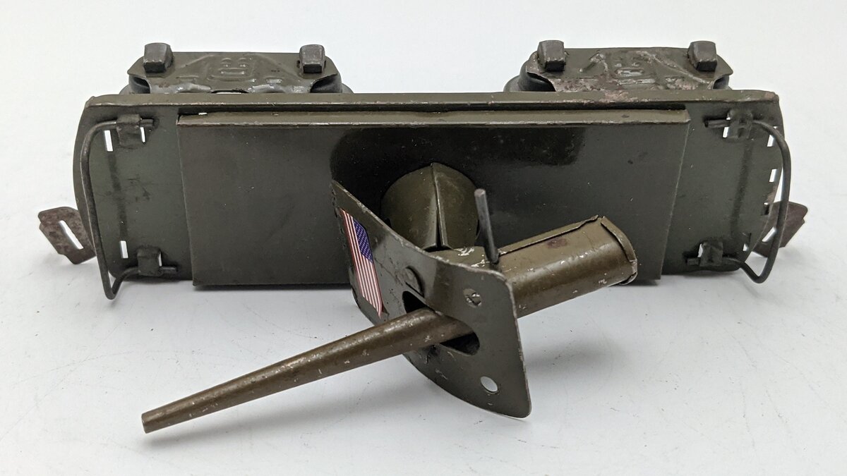 Louis Marx & Co. Vintage O Gauge Army Artillery Flatcar VG