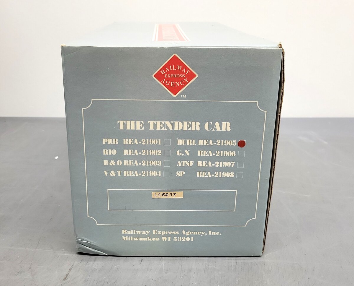 Aristo-Craft 21905 G Scale Burlington Tender Car EX/Box
