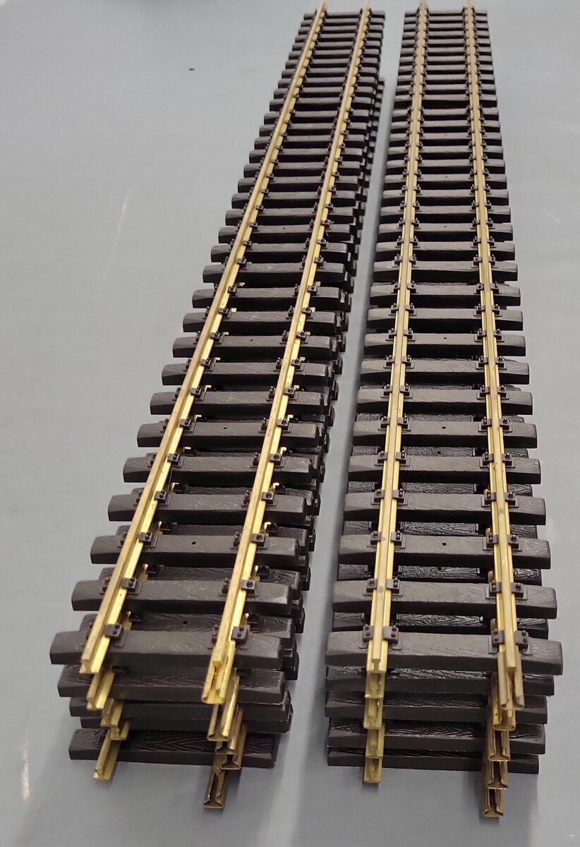 Aristo-Craft 11070 Euro Brass 3' Straight Track Sections (10) EX/Box