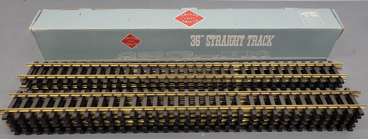 Aristo-Craft 11070 Euro Brass 3' Straight Track Sections (10) EX/Box