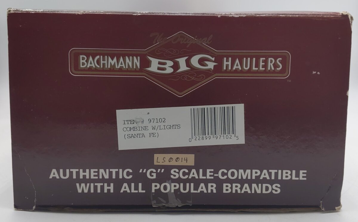 Bachmann 97102 G Scale AT&SF U.S. Mail Combine Car #24 (Metal Wheels) EX/Box