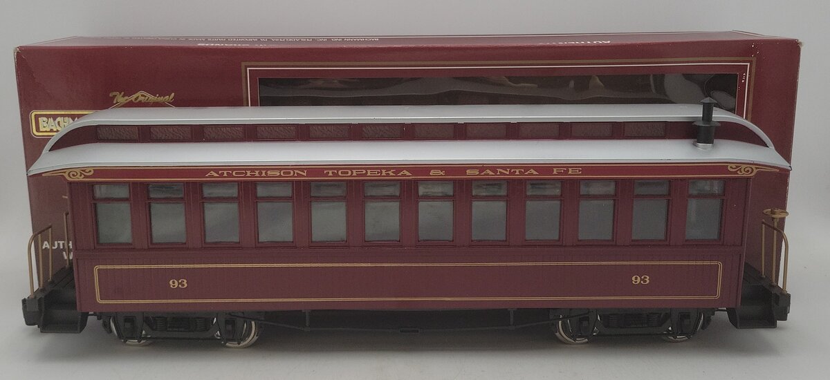 Bachmann 97202 G Scale Santa Fe Lighted Coach Car EX/Box