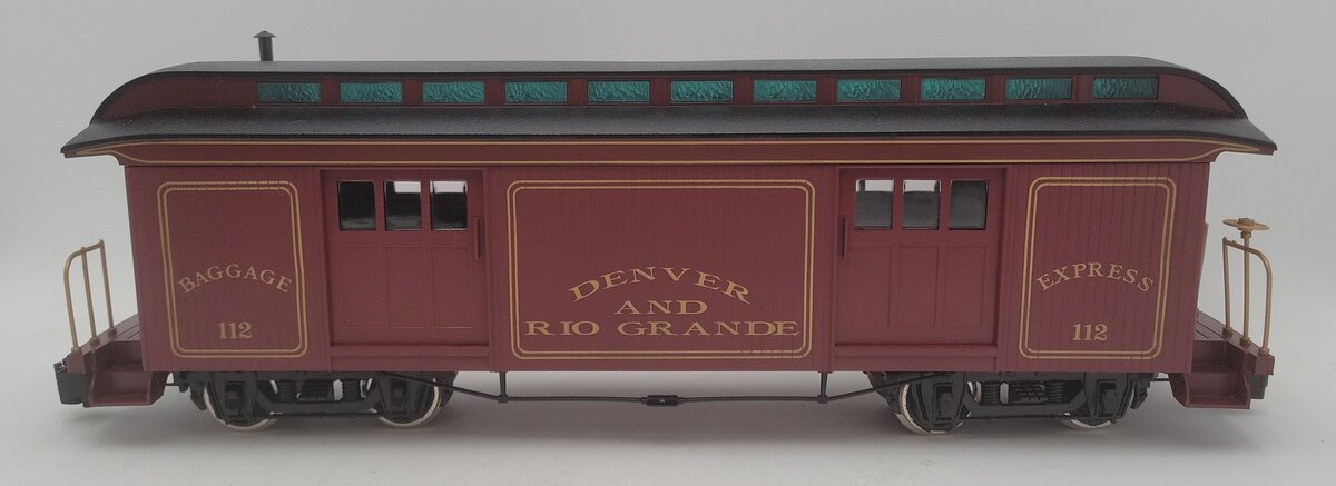 Bachmann 97418 G Scale Denver & Rio Grande Four Door Baggage Car #112 EX/Box