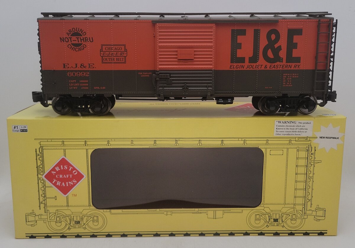 Aristo-Craft 46089 G Scale RARE Elgin Joliet & Eastern Special Run Boxcar LN/Box