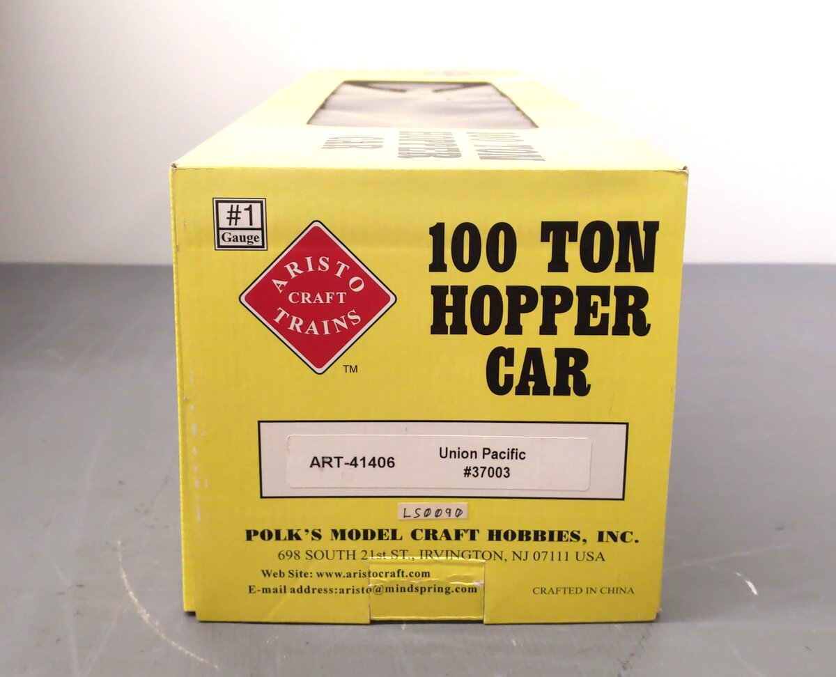 Aristo-Craft 41406 UP 100 Ton Coal Hopper #37003 w/ Custom Load - Metal Wheels LN/Box