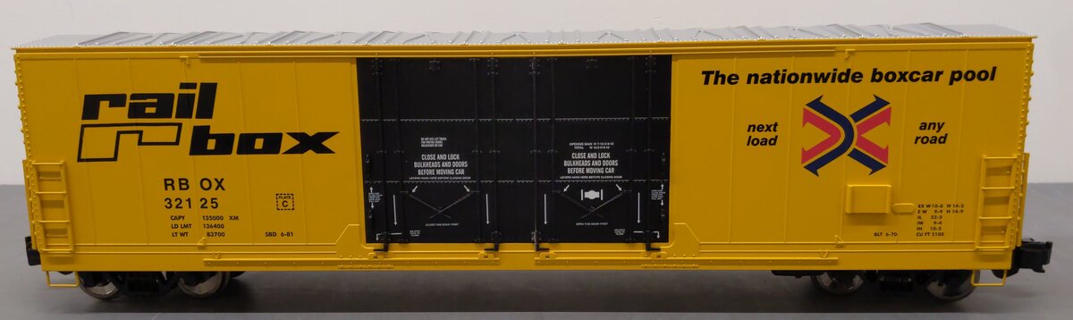 Aristo-Craft 50015 G Scale Railbox 53' Evans Boxcar EX/Box