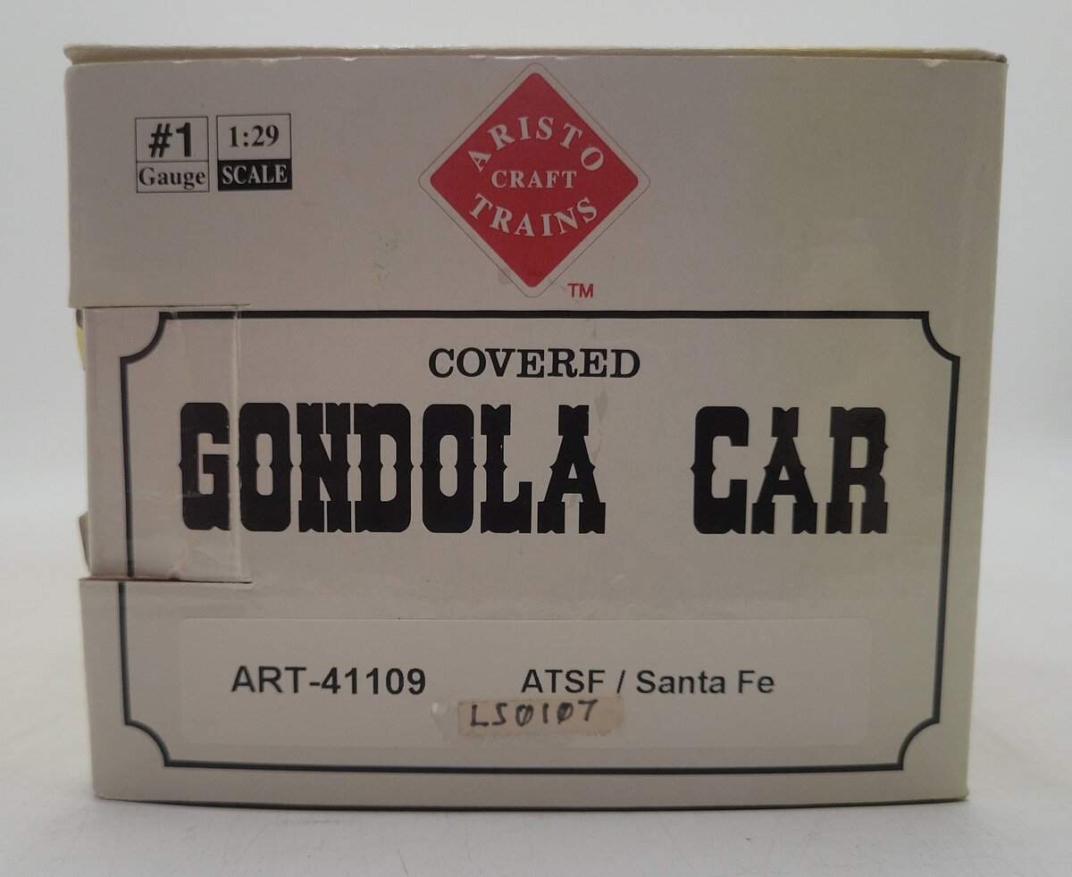Aristo-Craft 41109 G Scale Santa Fe Covered Gondola #86830 EX/Box