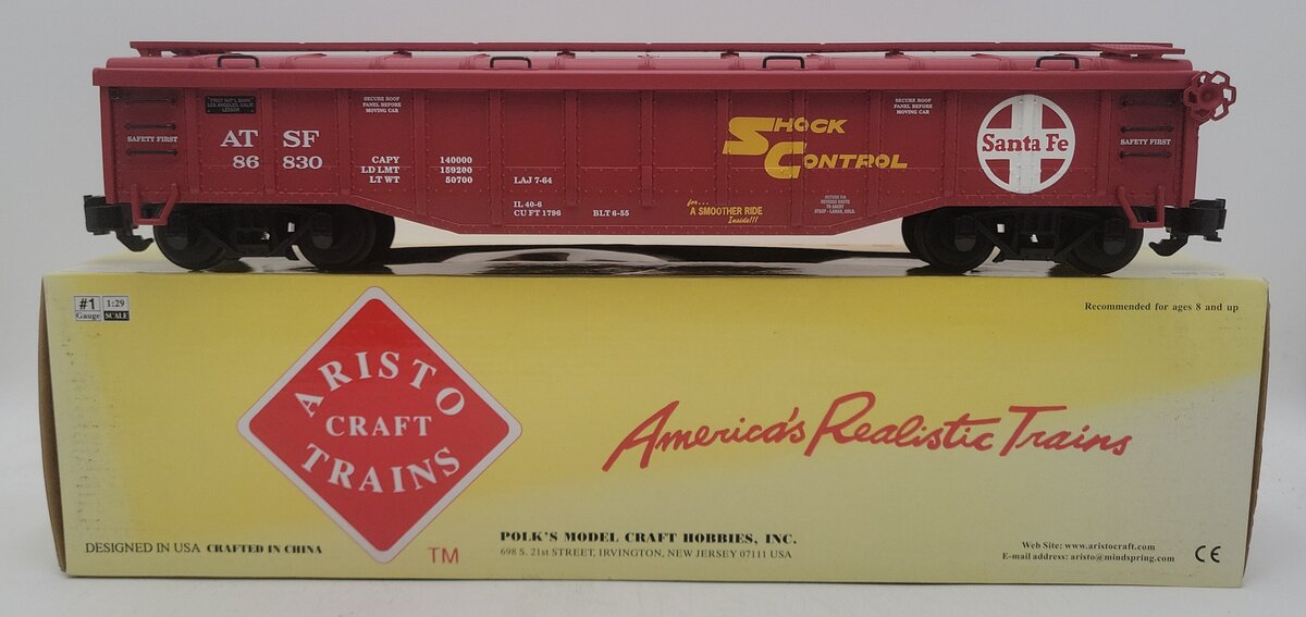 Aristo-Craft 41109 G Scale Santa Fe Covered Gondola #86830 EX/Box