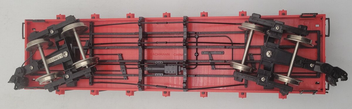 Bachmann 93502 G Santa Fe Flatcar w/ 5 Logs EX/Box