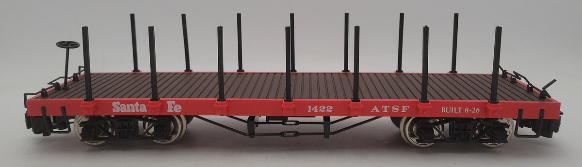 Bachmann 93502 G Santa Fe Flatcar w/ 5 Logs EX/Box