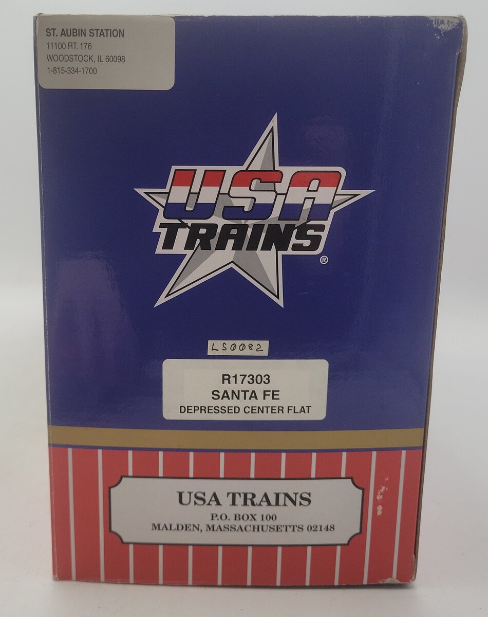USA Trains 17303 G Scale ATSF Depressed Center Flat Car #1133 EX/Box