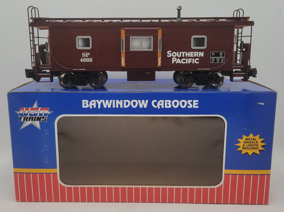 USA Trains R12052 G Southern Pacific Illuminated Bay Window Caboose EX/Box