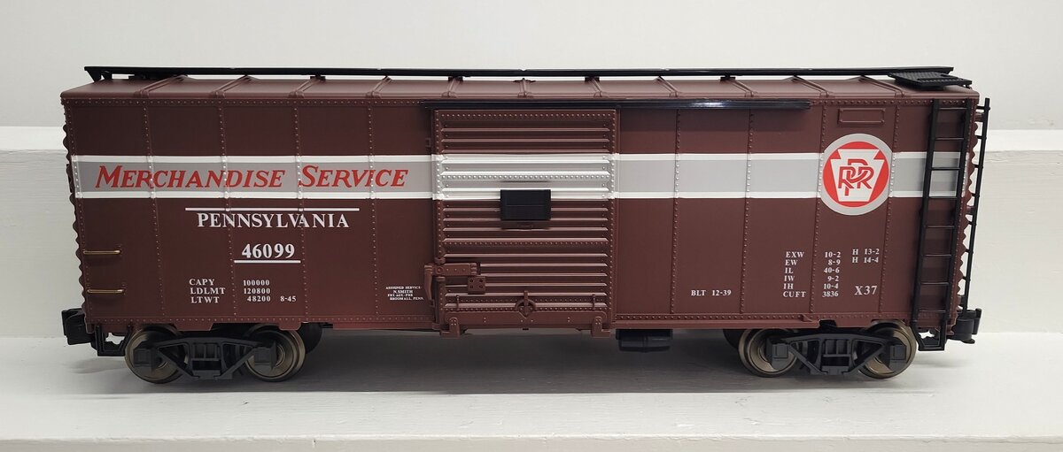 Aristo-Craft 46099 G Scale Pennsylvania Merchandise Boxcar (Metal Wheels) LN/Box