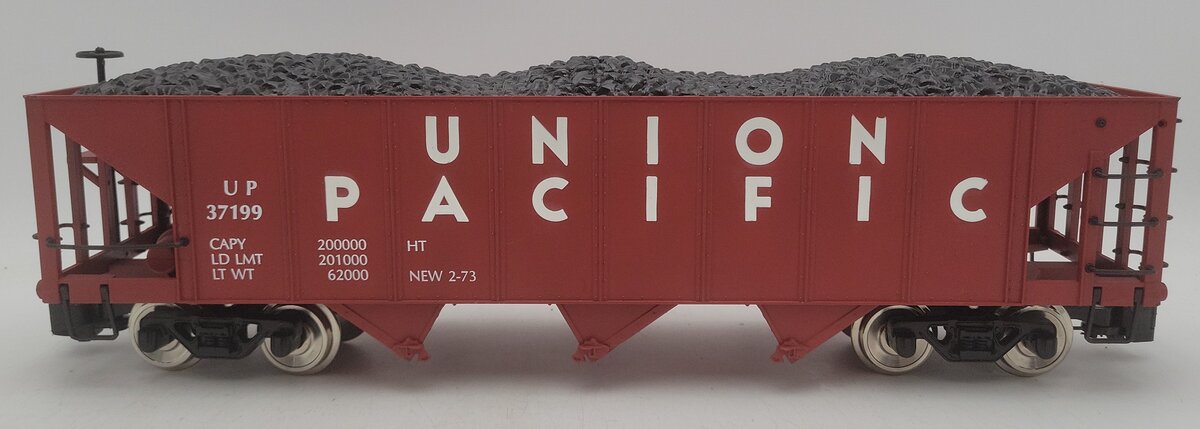 Bachmann 98201 Union Pacific 3 Bay Hopper #37199 w/Coal Load w/Metal Wheels EX/Box