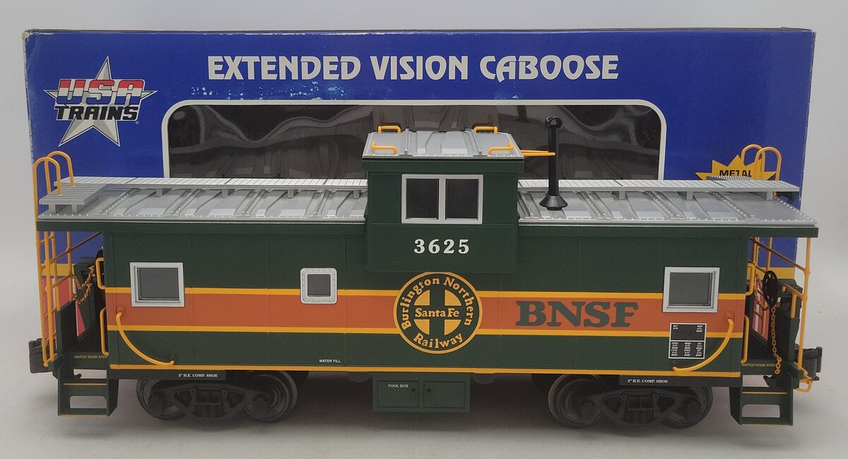 USA Trains R12111 G Burlington Northern Santa Fe Extended Vision Caboose #3625 EX/Box