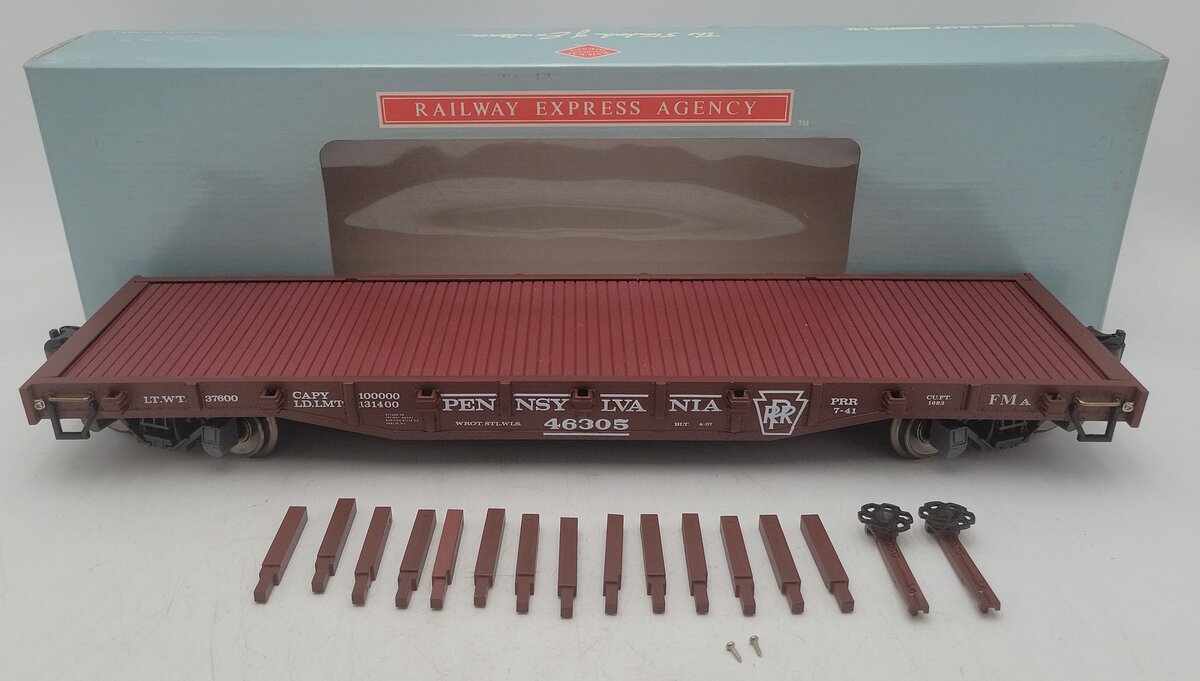 Aristo-Craft 46305 G Scale Pennsylvania Flatcar #46305 EX/Box