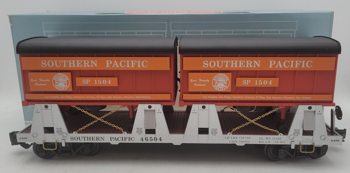 Aristo-Craft 46504 G Scale Southern Pacific Piggyback Flatcar #1504 EX/Box