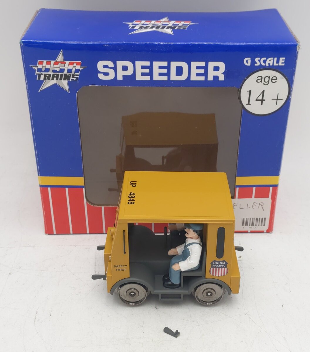 USA Trains 22652 G-Scale Union Pacific Speeder Track Inspection Car #4848 EX/Box