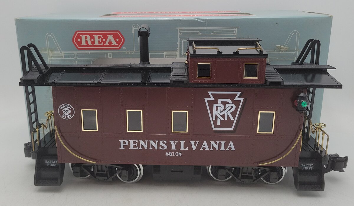Aristo-Craft 42104 PRR "Eastern Region" N5G Lighted Caboose #42104 - Metal Wheel EX/Box