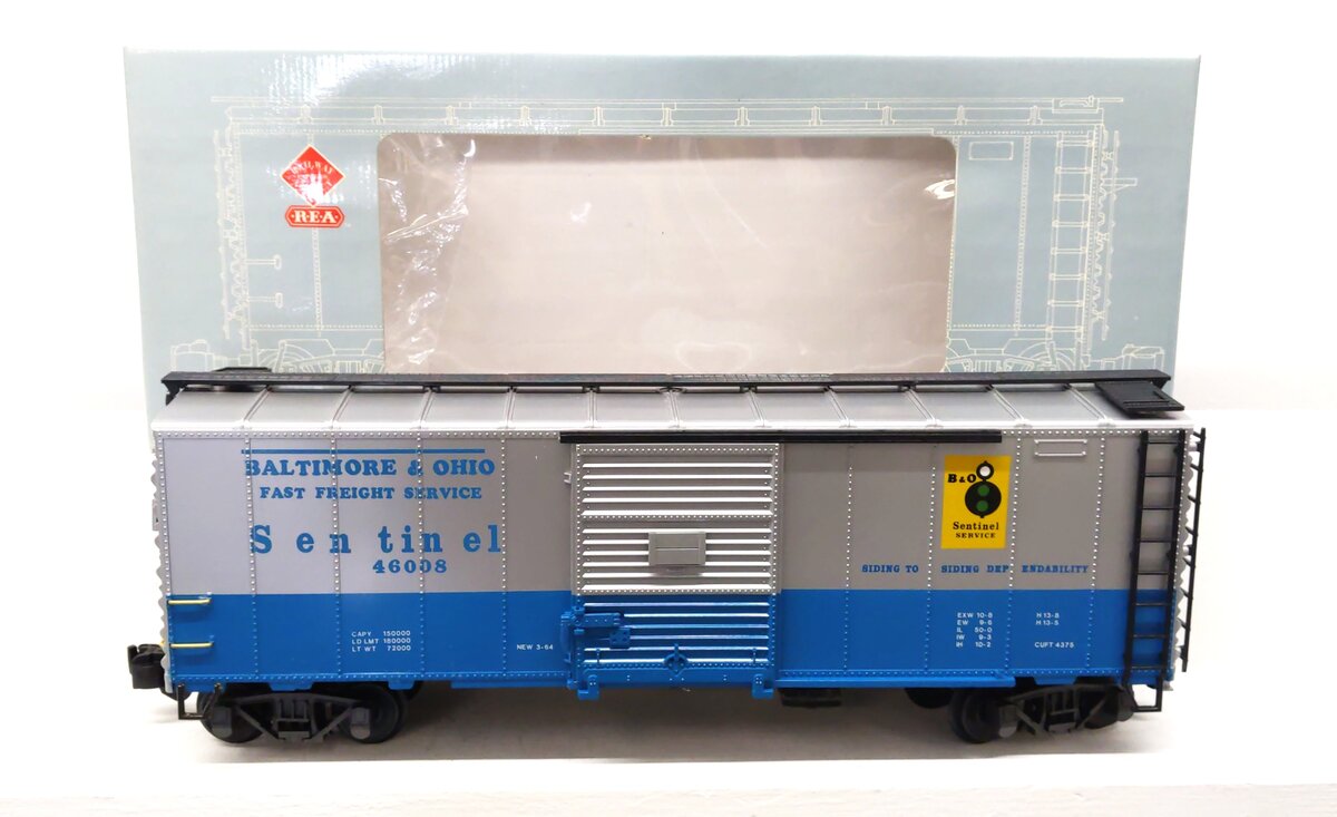 Aristo-Craft 46008 Baltimore & Ohio Sentinel Boxcar #46008 - Metal Wheels EX/Box