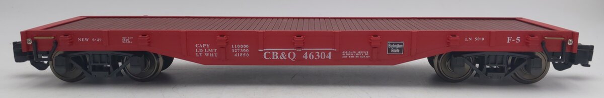 Aristo-Craft 46304 G Scale Chicago Burlington & Quincy Burlington Flatcar EX/Box