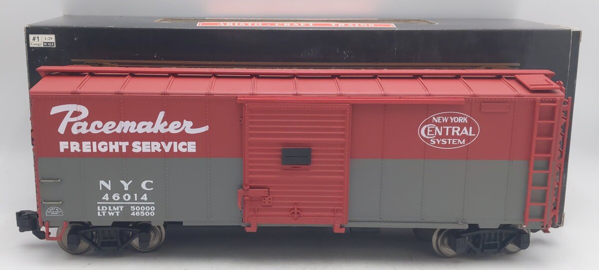 Aristo-Craft 46014 G Scale New York Central Boxcar - Metal Wheels EX/Box