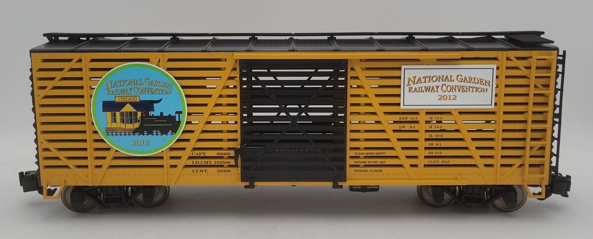 Aristo-Craft 46111X G Scale Chicago Convention 40' Stock Car #2012 EX/Box