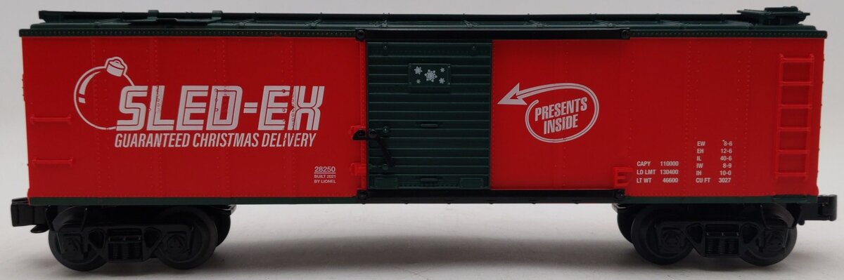 Lionel 2128250 O SledEx Present Unloading Car EX/Box