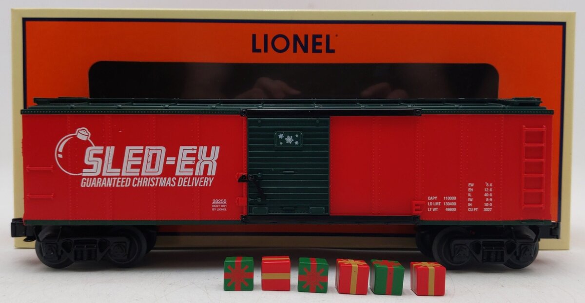Lionel 2128250 O SledEx Present Unloading Car EX/Box