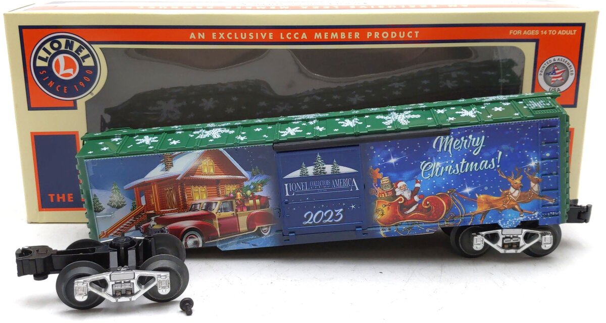 Lionel O Gauge 2023 Christmas Boxcar EX/Box