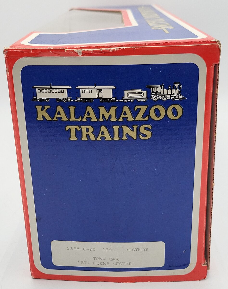 Kalamazoo 1885-0 G Scale St. Nicks Nectar 1990 Christmas Tank Car EX/Box