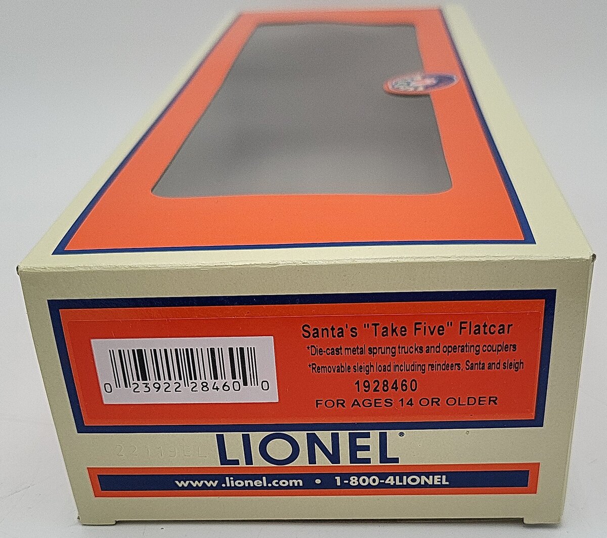 Lionel 1928460 O Santa's "Take Five" Mobile Deer Rest Shop Flat Car w/ Sleigh LN/Box