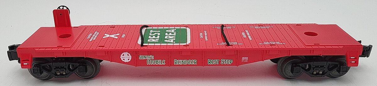 Lionel 1928460 O Santa's "Take Five" Mobile Deer Rest Shop Flat Car w/ Sleigh LN/Box