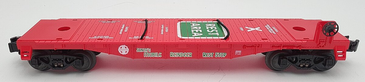 Lionel 1928460 O Santa's "Take Five" Mobile Deer Rest Shop Flat Car w/ Sleigh LN/Box