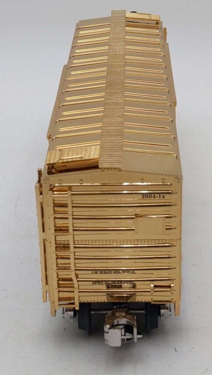 MTH 20-93190 O Gauge TCA 50th Anniversary 18k Gold Box Car EX/Box